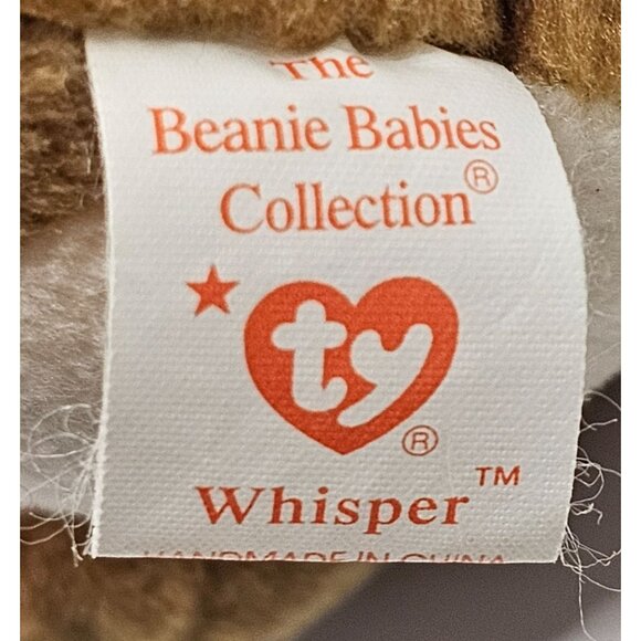 Ty Beanie Babies Whisper Deer 1998 Collectible Plush Toy 7" Fawn Baby - Picture 5 of 11